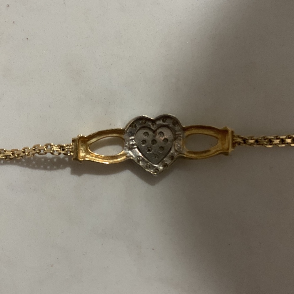 Authentic Diamond Heart Bracelet circa 1990s. - Picture 5 of 6